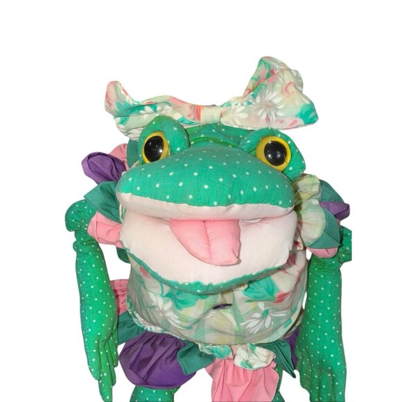 VTG  1997 Frog Joelson Industries Lily Pad Pals 23” Spring Stuffed Animal Plush - Picture 6 of 10